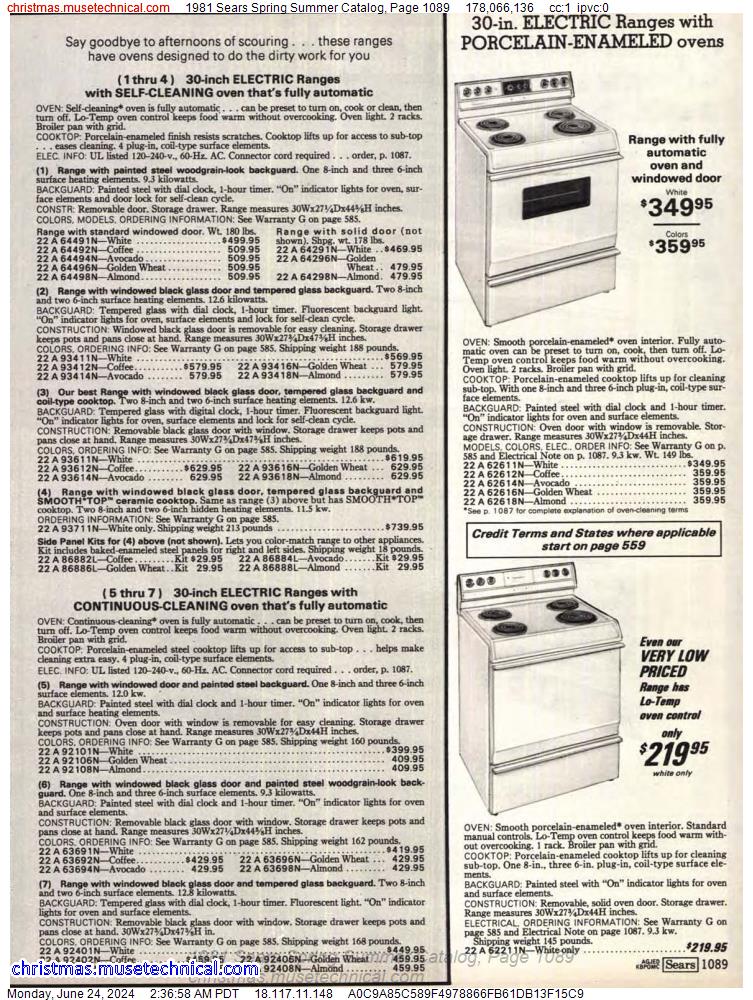 1981 Sears Spring Summer Catalog, Page 1089