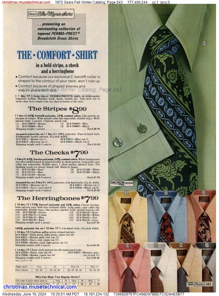1972 Sears Fall Winter Catalog, Page 543