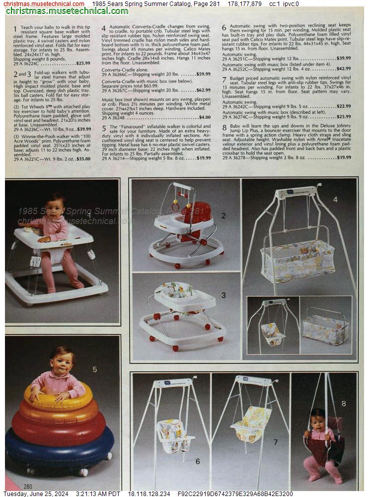 1985 Sears Spring Summer Catalog, Page 281