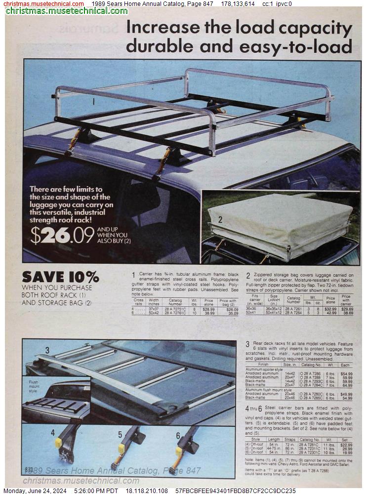 1989 Sears Home Annual Catalog, Page 847