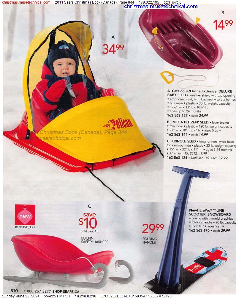 2011 Sears Christmas Book (Canada), Page 844