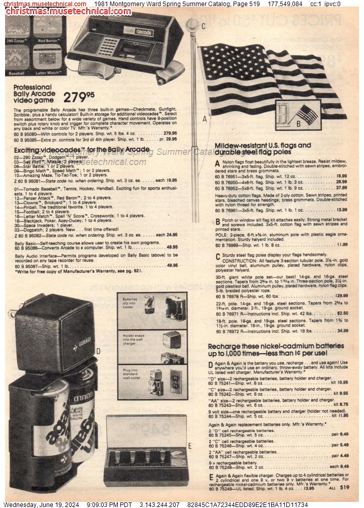 1981 Montgomery Ward Spring Summer Catalog, Page 519