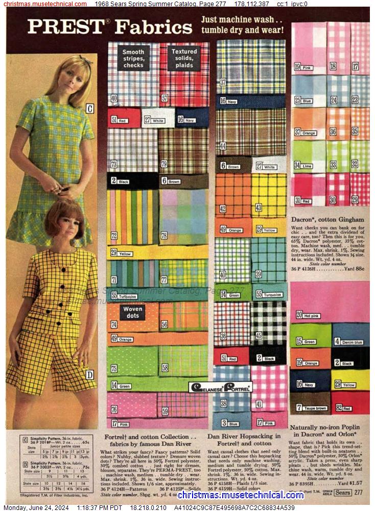 1968 Sears Spring Summer Catalog, Page 277