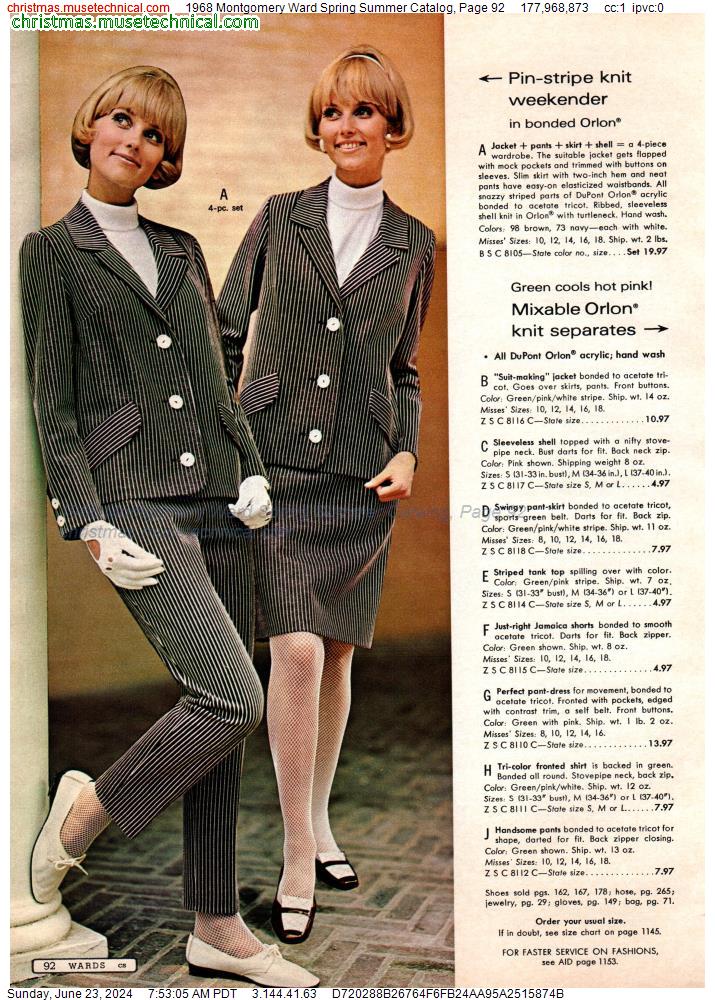 1968 Montgomery Ward Spring Summer Catalog, Page 92