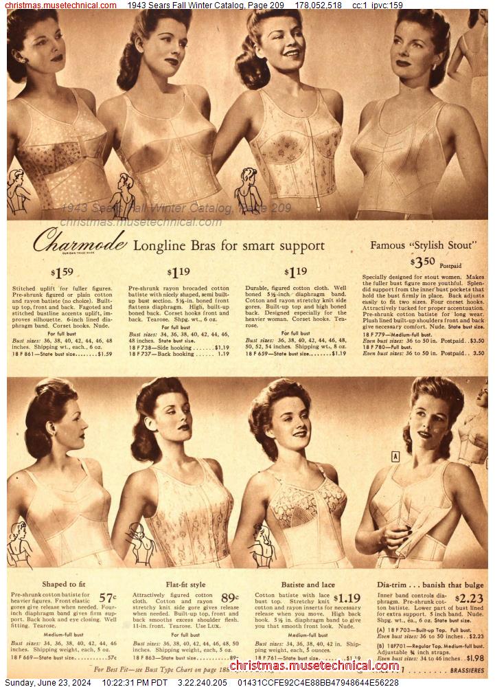 1943 Sears Fall Winter Catalog, Page 209