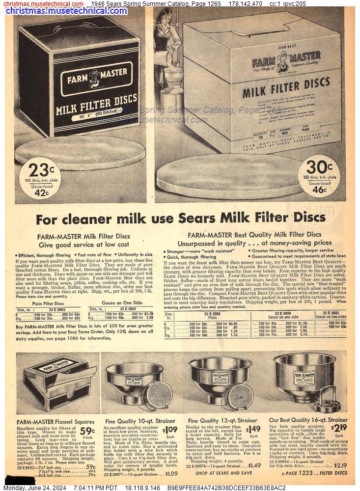 1946 Sears Spring Summer Catalog, Page 1265