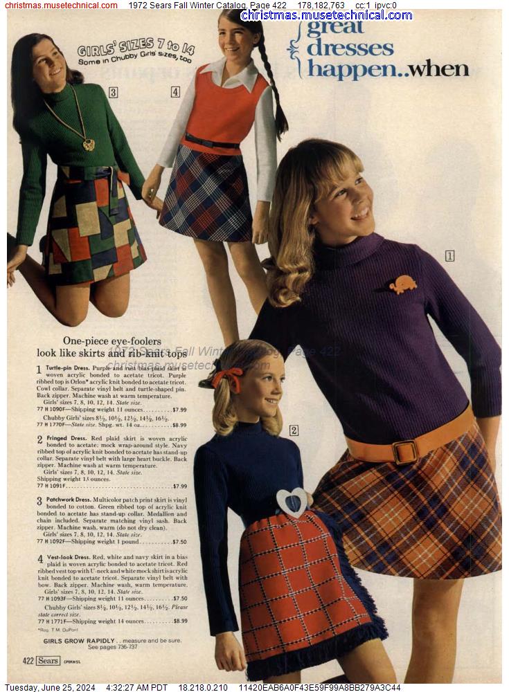 1972 Sears Fall Winter Catalog, Page 422