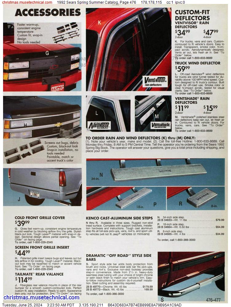 1992 Sears Spring Summer Catalog, Page 476