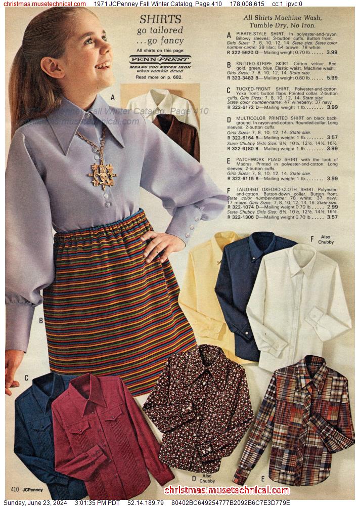 1971 JCPenney Fall Winter Catalog, Page 410