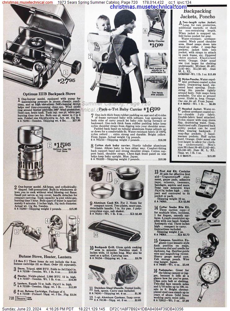 1973 Sears Spring Summer Catalog, Page 720