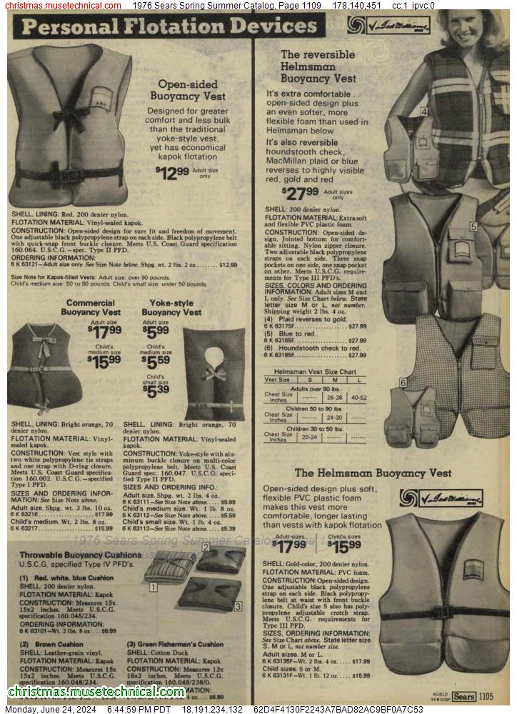 1976 Sears Spring Summer Catalog, Page 1109
