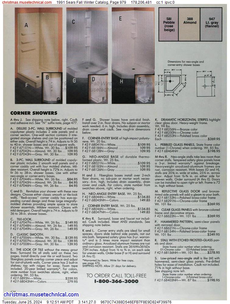 1991 Sears Fall Winter Catalog, Page 979
