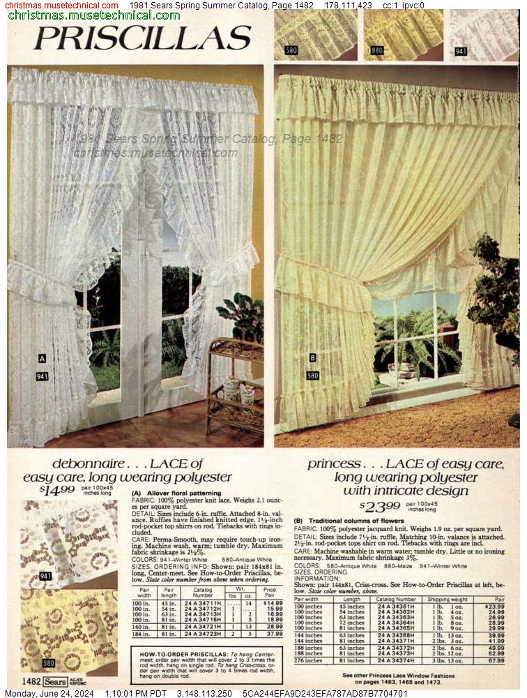 1981 Sears Spring Summer Catalog, Page 1482