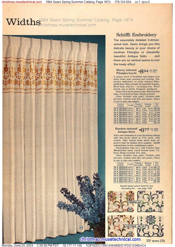 1964 Sears Spring Summer Catalog, Page 1674