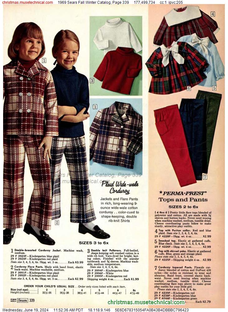 1969 Sears Fall Winter Catalog, Page 339