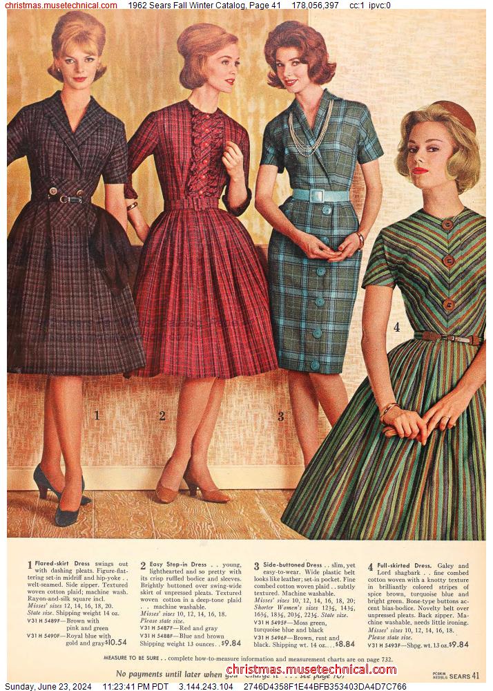 1962 Sears Fall Winter Catalog, Page 41