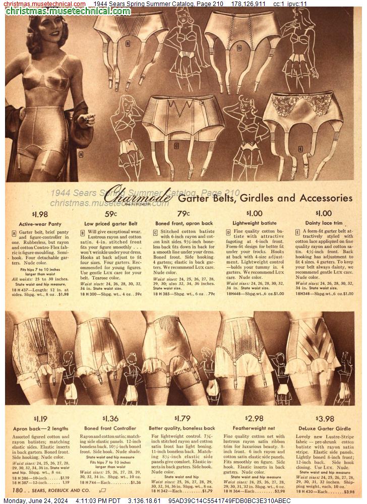 1944 Sears Spring Summer Catalog, Page 210