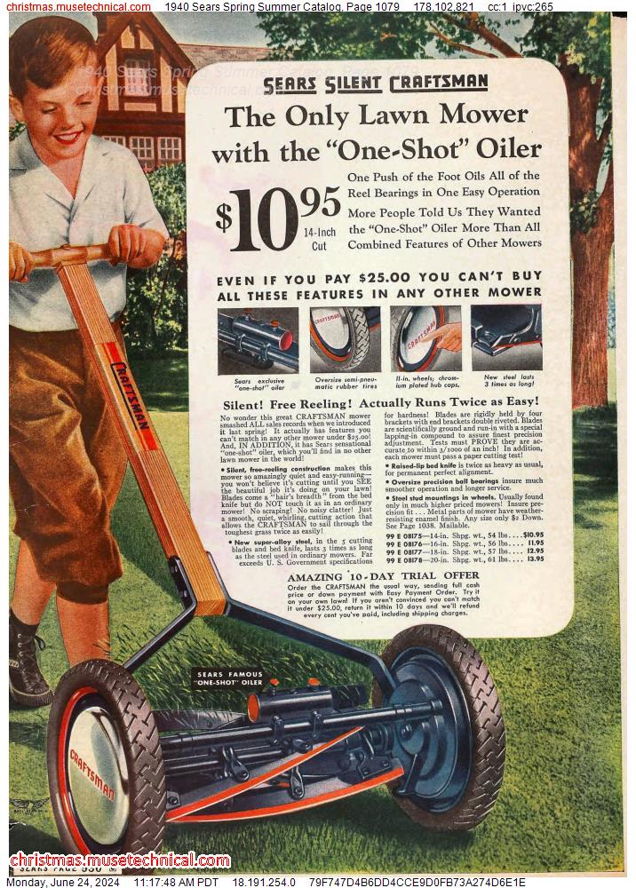 1940 Sears Spring Summer Catalog, Page 1079