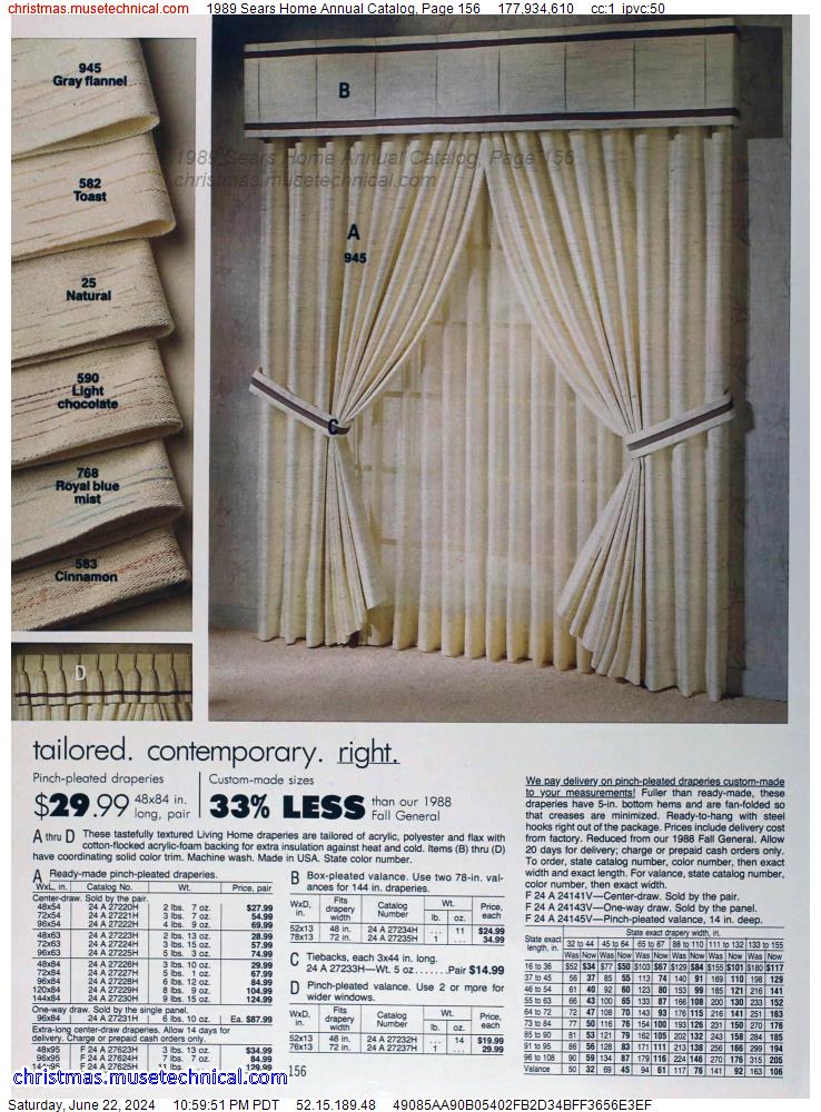 1989 Sears Home Annual Catalog, Page 156