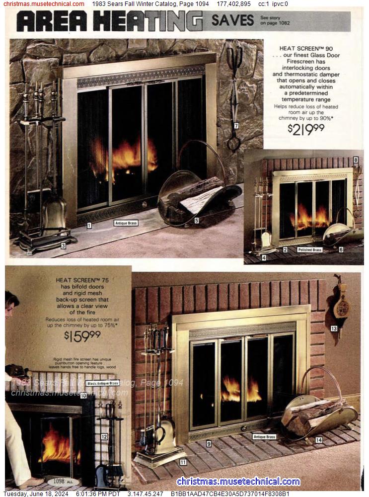 1983 Sears Fall Winter Catalog, Page 1094