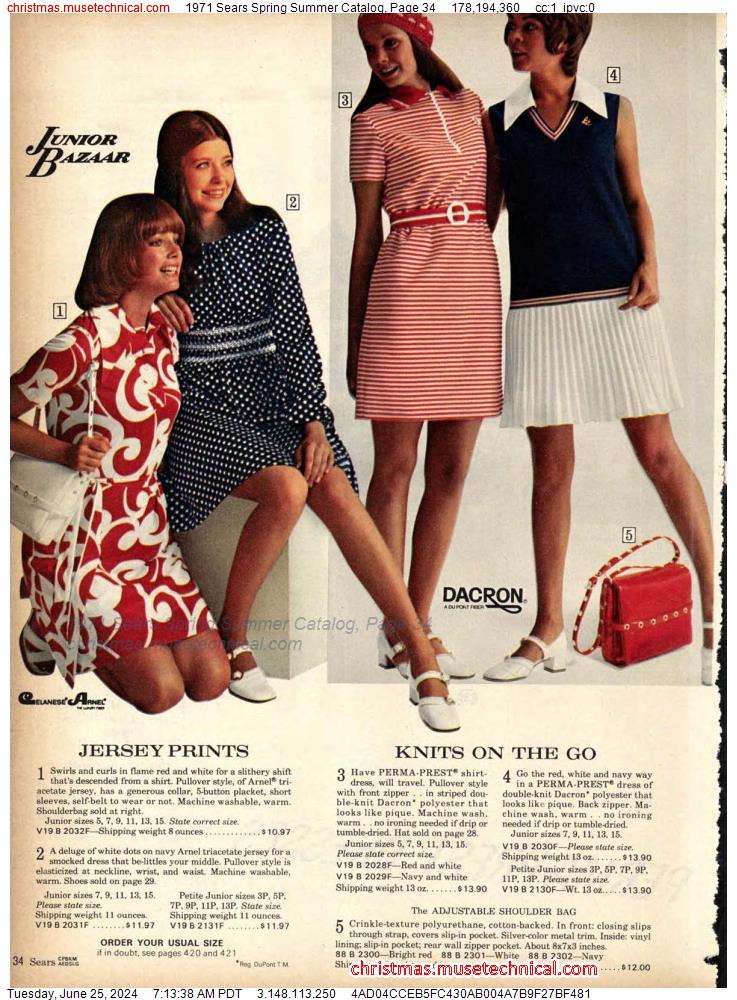 1971 Sears Spring Summer Catalog, Page 34