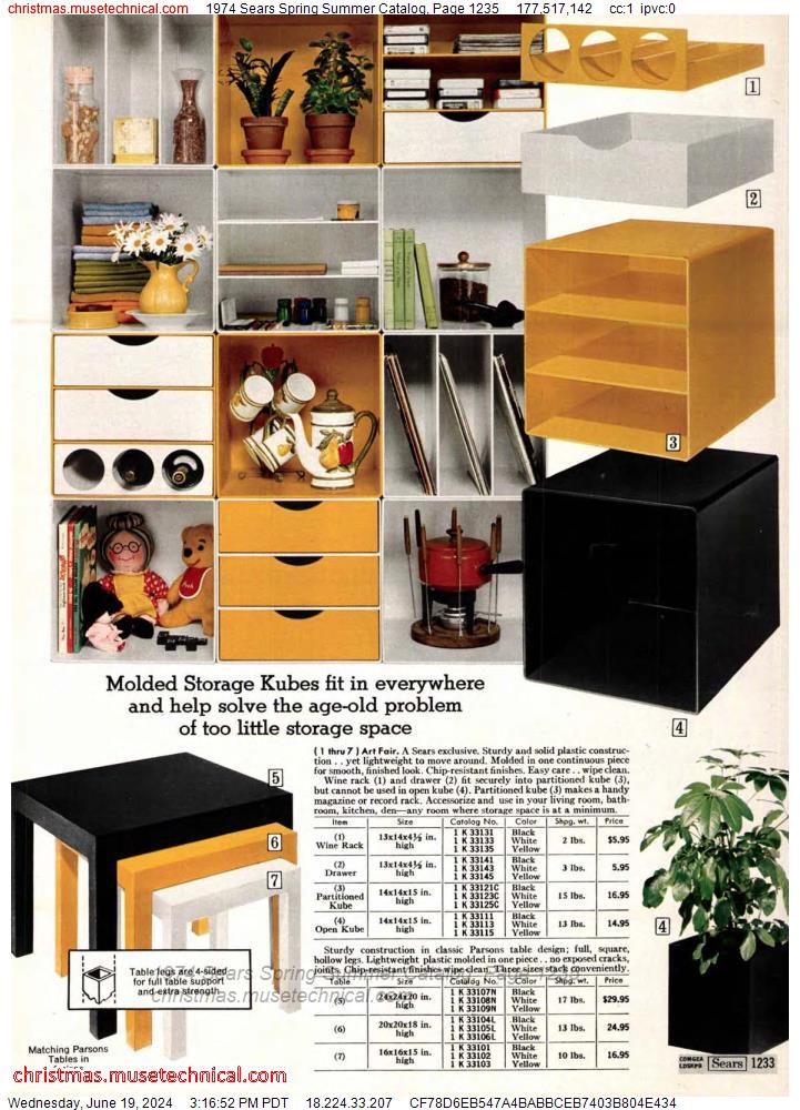 1974 Sears Spring Summer Catalog, Page 1235