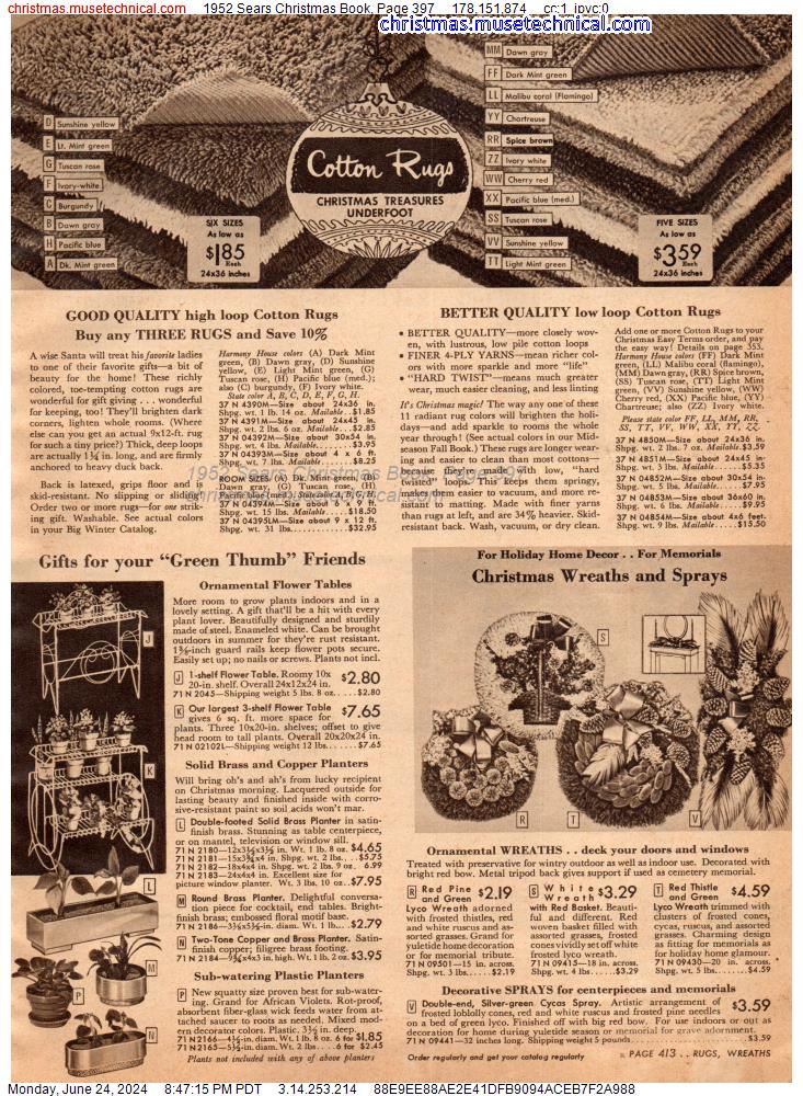 1952 Sears Christmas Book, Page 397