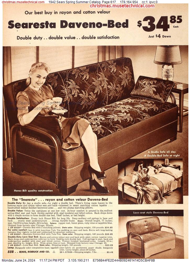 1942 Sears Spring Summer Catalog, Page 617