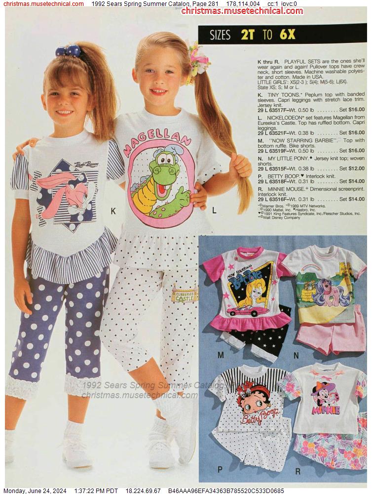 1992 Sears Spring Summer Catalog, Page 281