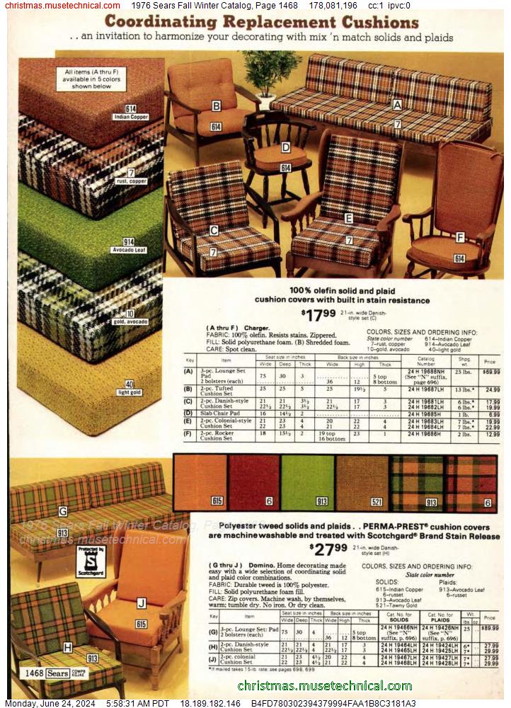 1976 Sears Fall Winter Catalog, Page 1468
