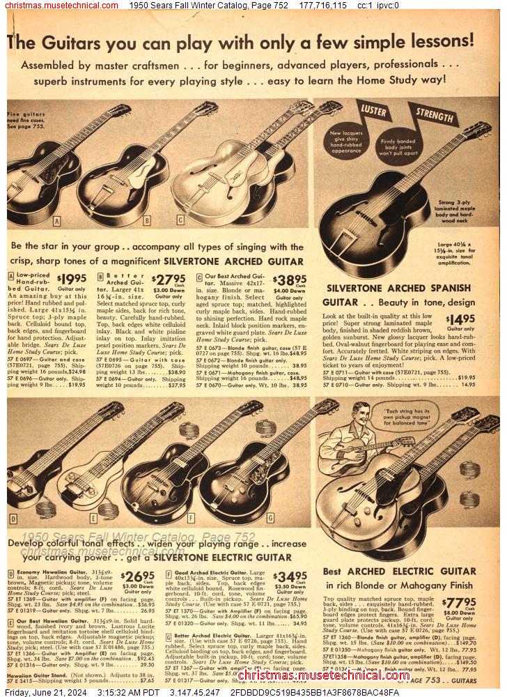 1950 Sears Fall Winter Catalog, Page 752