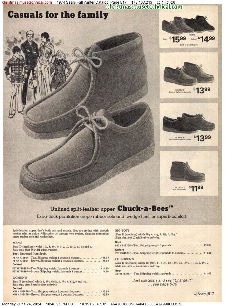 1974 Sears Fall Winter Catalog, Page 517