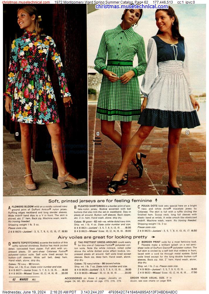 1972 Montgomery Ward Spring Summer Catalog, Page 62