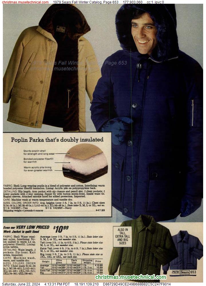 1979 Sears Fall Winter Catalog, Page 653