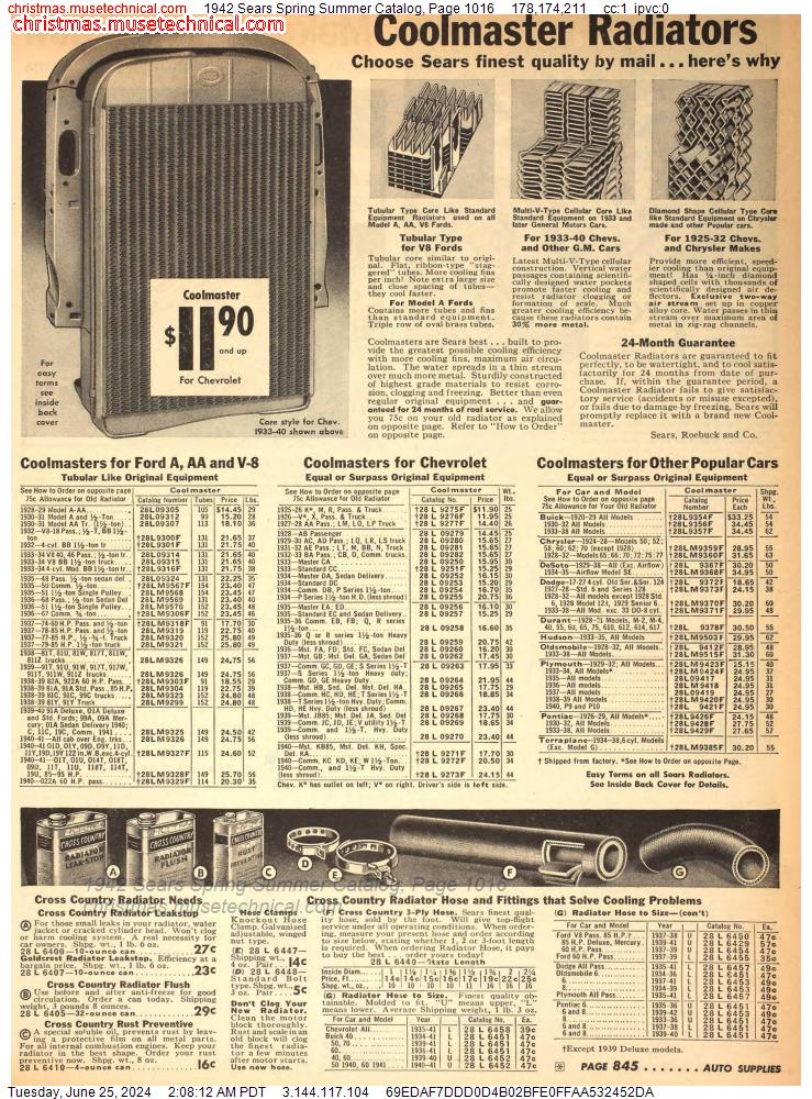 1942 Sears Spring Summer Catalog, Page 1016