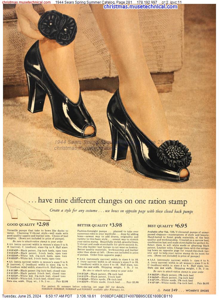 1944 Sears Spring Summer Catalog, Page 281