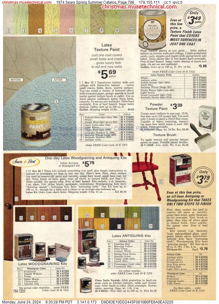 1974 Sears Spring Summer Catalog, Page 786