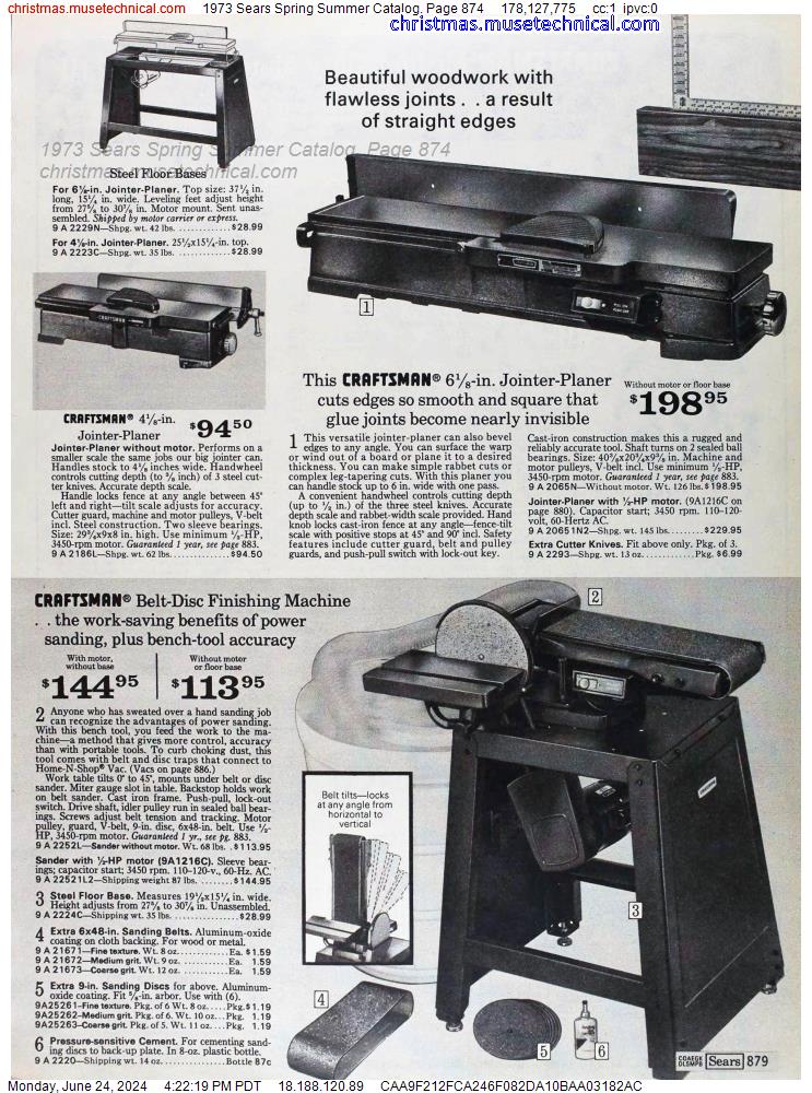 1973 Sears Spring Summer Catalog, Page 874