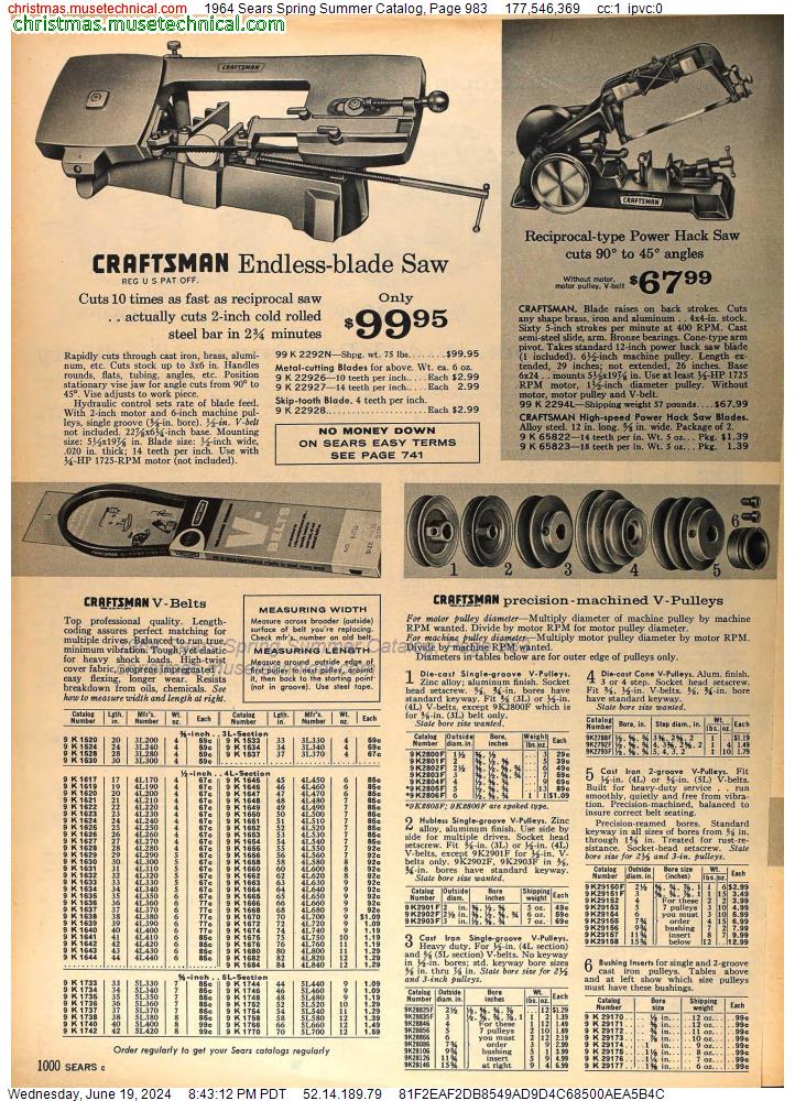 1964 Sears Spring Summer Catalog, Page 983