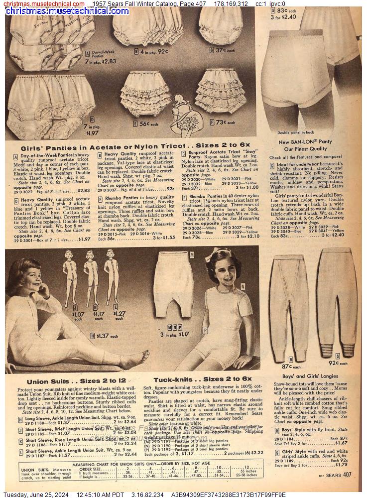 1957 Sears Fall Winter Catalog, Page 407