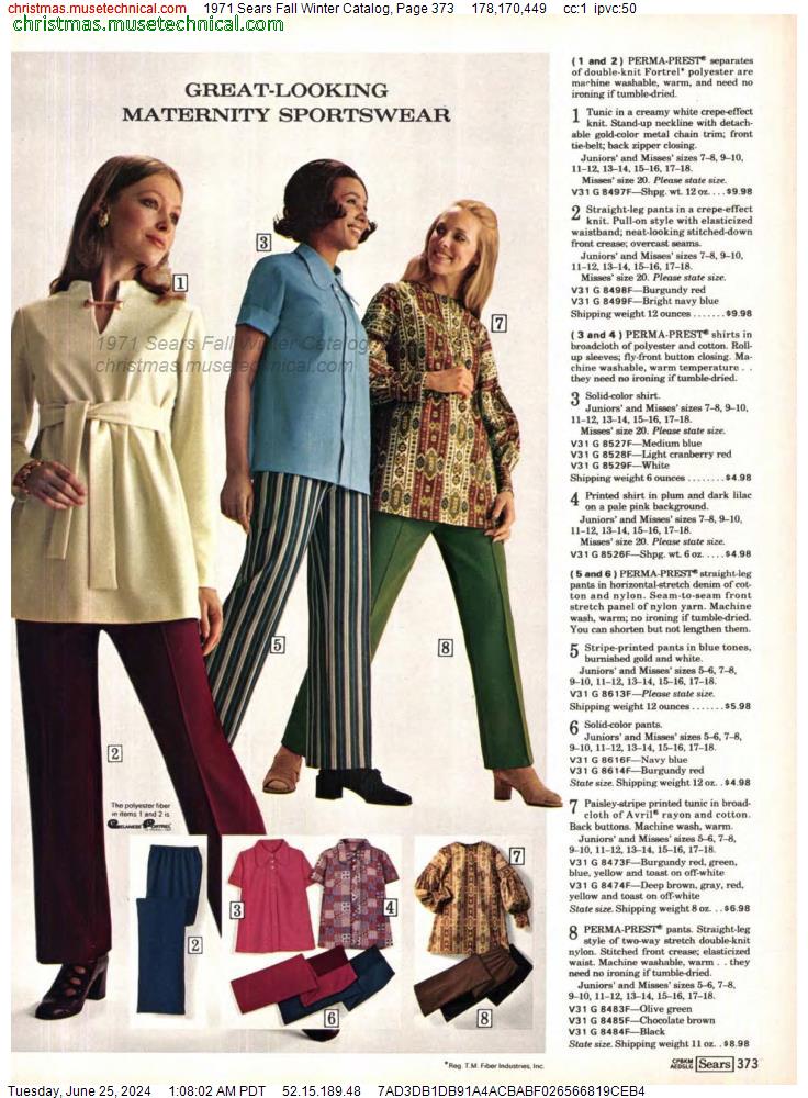 1971 Sears Fall Winter Catalog, Page 373