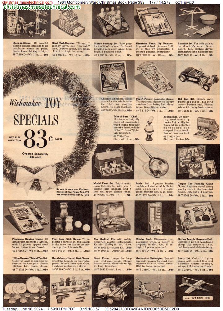 1961 Montgomery Ward Christmas Book, Page 393