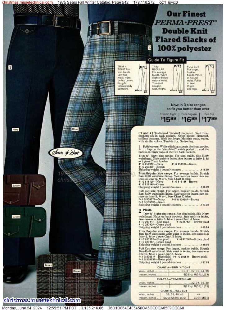 1975 Sears Fall Winter Catalog, Page 542