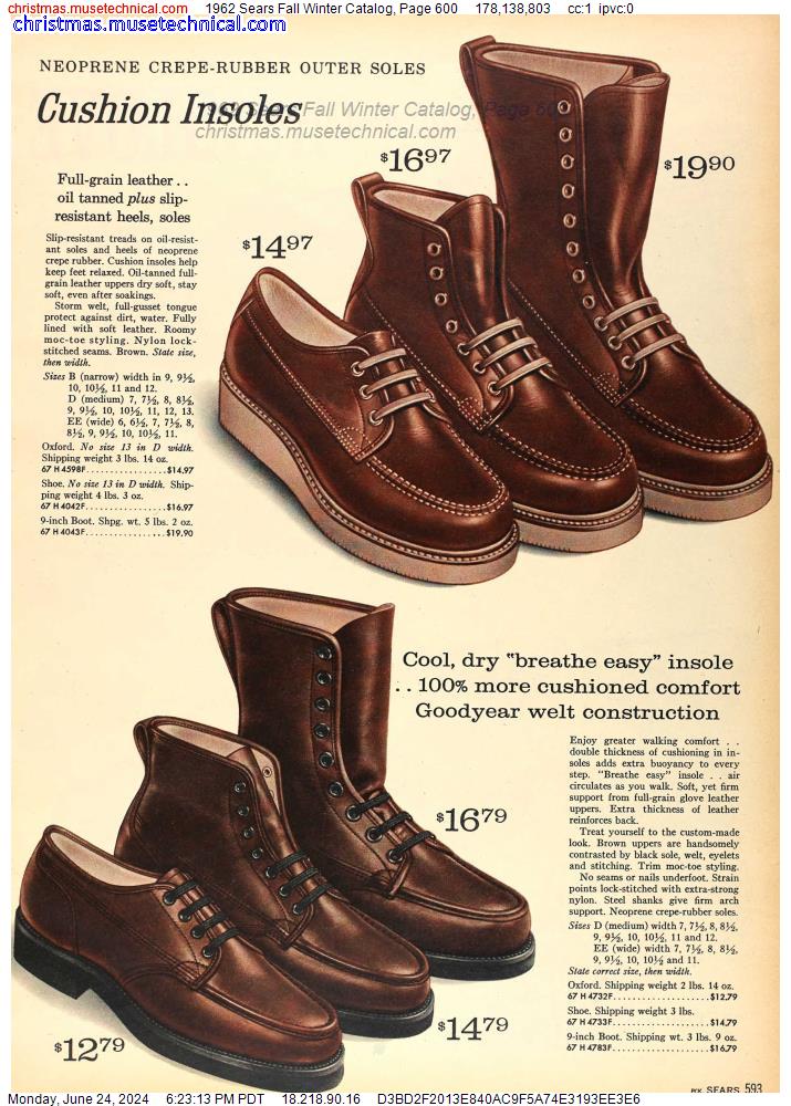 1962 Sears Fall Winter Catalog, Page 600