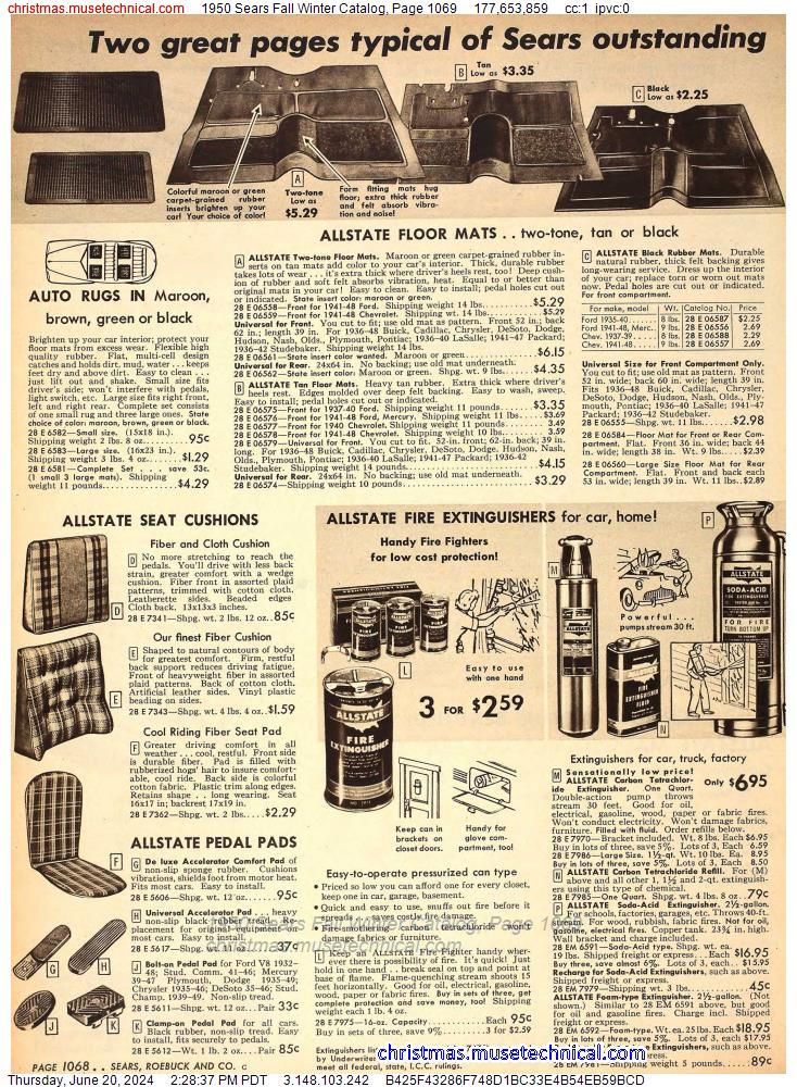 1950 Sears Fall Winter Catalog, Page 1069