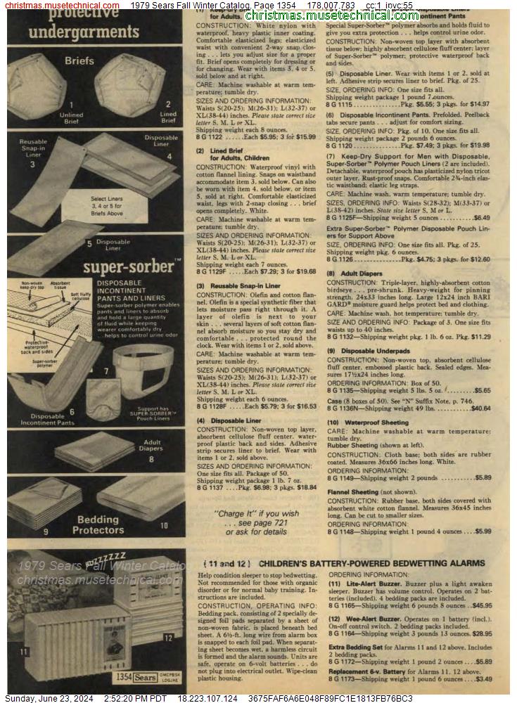 1979 Sears Fall Winter Catalog, Page 1354