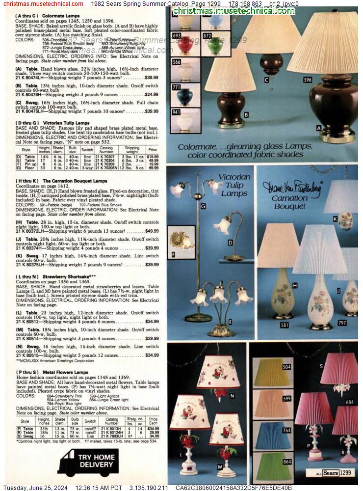 1982 Sears Spring Summer Catalog, Page 1299