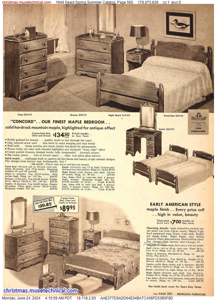 1949 Sears Spring Summer Catalog, Page 565