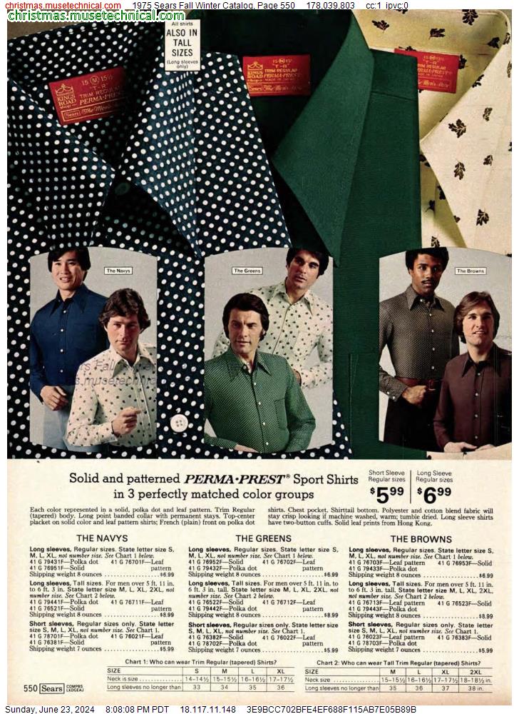 1975 Sears Fall Winter Catalog, Page 550