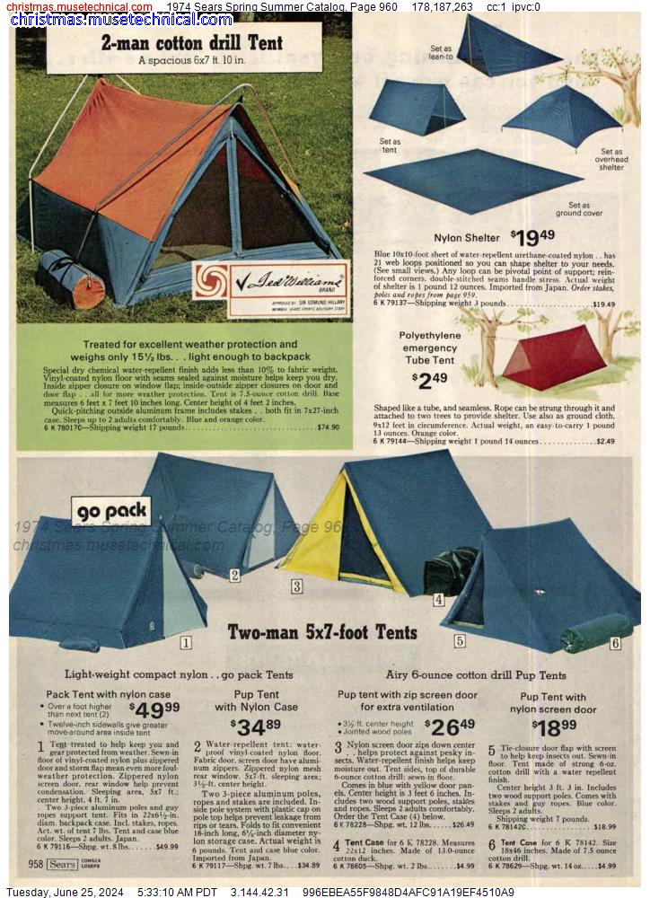 1974 Sears Spring Summer Catalog, Page 960